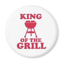 King of the grill - BBQ Magnets