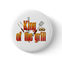King of the grill pinback buttons