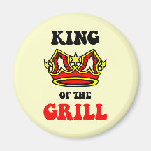 King of the Grill Fridge Magnet