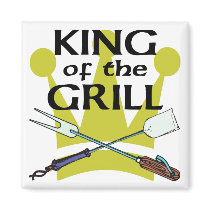 King of the Grill Refrigerator Magnet