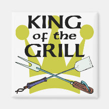 King of the Grill Refrigerator Magnet