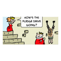 king pledge drive dungeon personalized photo card