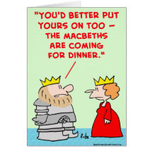 king queen armour macbeths dinner shakespeare card