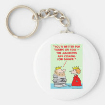 king queen armour macbeths dinner shakespeare keychain