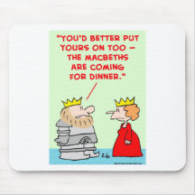 king queen armour macbeths dinner shakespeare mousemat