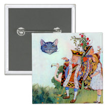 King & Queen of Hearts, Alice & the Cheshire Cat Pins