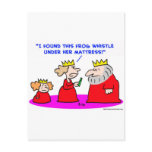 king queen princess frog whistle mattress post card