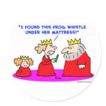 king queen princess frog whistle mattress round stickers