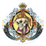 King Skull Pirate with Hearts by Al Rio stickers