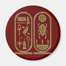 King Tut  Hieroglyphics Refrigerator Magnets