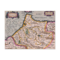 Kingdom of Fez Fes Antique Map of Morocco Postcard