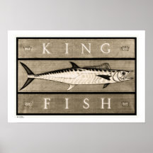 Kingfish Vintage B&W Posters, Prints and Frames