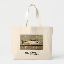 Kingfish Vintage Black & White Totes Tote Bag