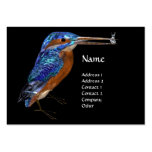 KINGFISHER  MONOGRAM , Electric Blue, Black Business Cards