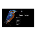 KINGFISHER  MONOGRAM , Electric Blue, Black Business Card