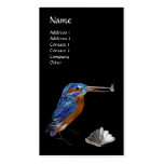 KINGFISHER  MONOGRAM , Electric Blue, Black, Pearl Business Card Templates