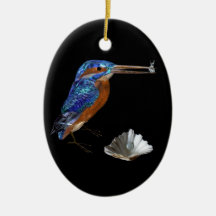 KINGFISHER ,SEASHELLS BLUE SAPPHIRE HEART MONOGRAM ORNAMENT