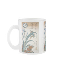 Kingfisher with Irises, Hokusai, 1834,  Mug