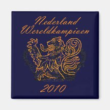 Kings of Football Oranje Nederland Wereldkampioen Fridge Magnet