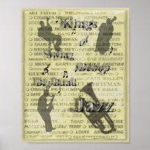 Kings of Swing Bebop Big Band Jazz Poster Print