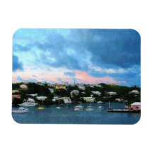 King's Wharf Bermuda Harbour Sunrise Rectangle Magnets
