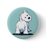 KiniArt Fluffy Butt Westie Button