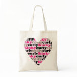 kinkycurlycoily heart tote bag