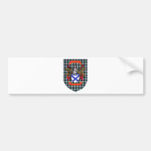Kirkpatrick Kilpatrick crest on Colquhoun Tartan Bumper Stickers