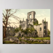 Kirkstall Abbey, Leeds, Yorkshire, England Print
