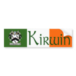 Kirwin Coat of Arms Bumper Sticker bumper stickers