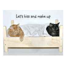 Kiss and make up post cards