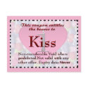 Kiss Coupon Postcard