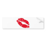 Kiss Lipstick bumper stickers