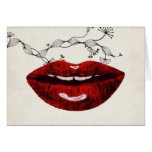 kiss lipstick flower cards
