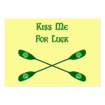 Kiss Me For Luck Kayak Business Card
