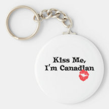 Kiss Me I'm Canadian Keychains