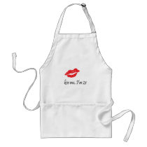 Kiss Me I'm 21 Aprons