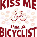 Kiss Me I'm A Bicyclist Photo Cut Outs