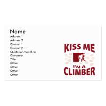 Kiss Me I'm A Climber Business Card Template
