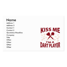 Kiss Me I'm A Dart Player Business Card