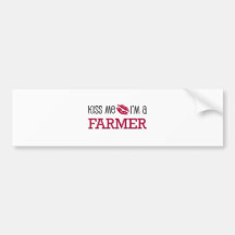 Kiss Me I'm a FARMER Bumper Stickers