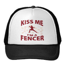 Kiss Me I'm A Fencer Mesh Hat