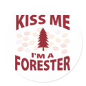 Kiss Me I'm A Forester stickers