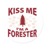 Kiss Me I'm A Forester stickers