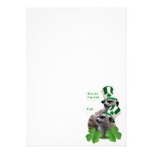 Kiss me I'm a Irish meerkat design Custom Announcement