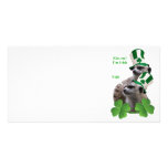 Kiss me I'm a Irish meerkat design Photo Card Template