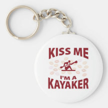 Kiss Me I'm A Kayaker Key Chains
