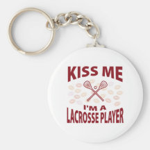 Kiss Me I'm A Lacrosse Player Key Chain