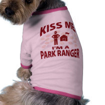 Kiss Me I'm A Park Ranger Doggie T Shirt