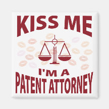 Kiss Me I'm A Patent Attorney Fridge Magnets